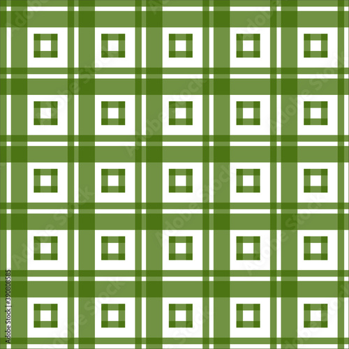 Dark Green Square Check Fabric Pattern for Background & Texture