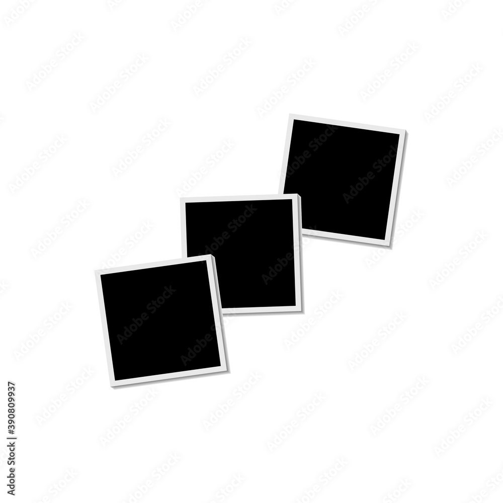Photo frame on white background with shadow effect. Template, blank. Photo frame on white background with shadow effect. Template, blank.