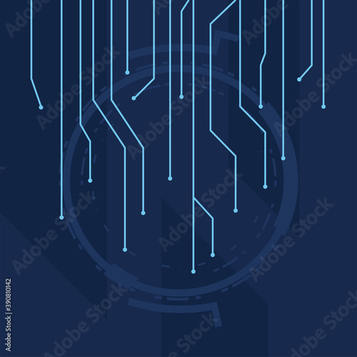 futuristic background blue with lines circuit electronics