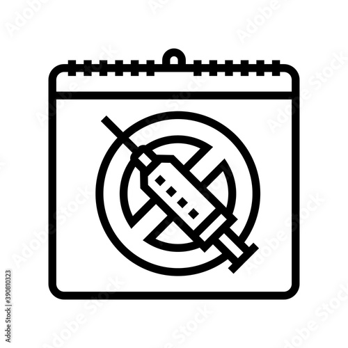 international day against drug abuse and trafficking line icon vector. international day against drug abuse and trafficking sign. isolated contour symbol black illustration