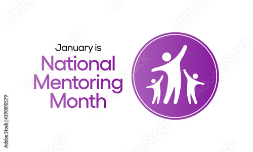Vector illustration on the theme of National Mentoring month observed each year during January.