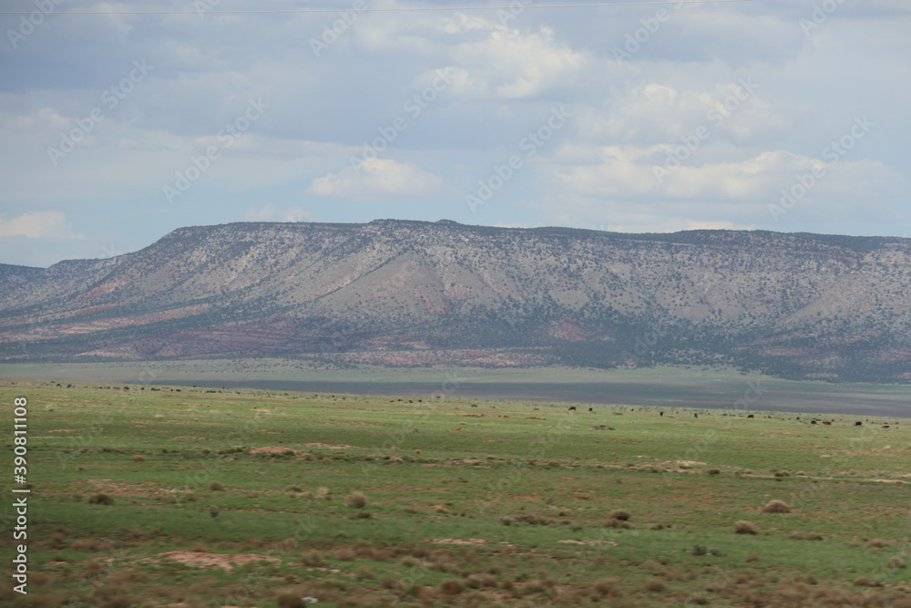 Paysages de plaine et montagnes aux usa