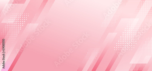 Abstract pink diagonal stripes geometric with halftone effect background.