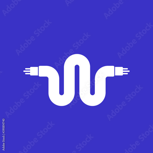 optic fiber cable, vector solid icon