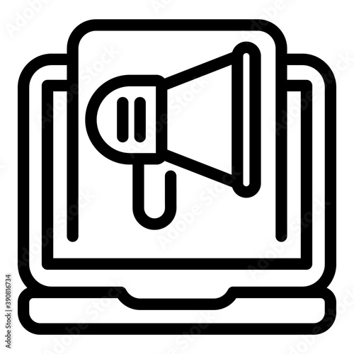 Buzz marketing icon. Outline buzz marketing vector icon for web design isolated on white background