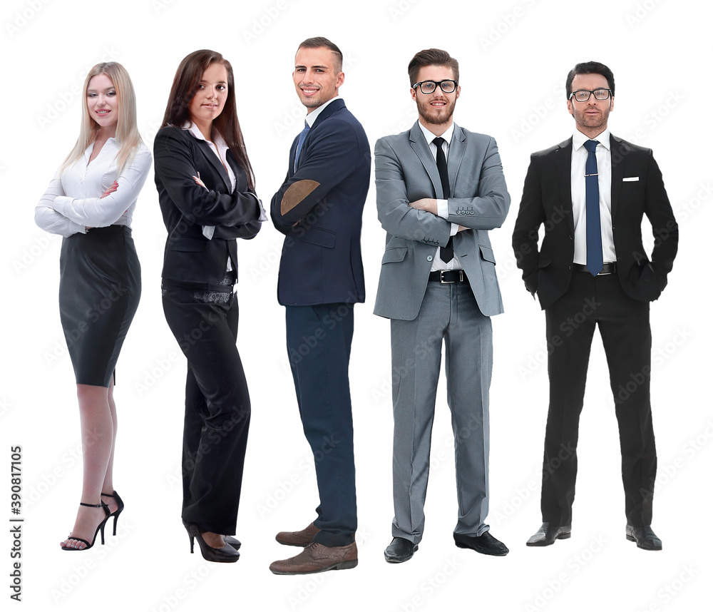in full growth.professional business team isolated on white in full growth.professional business team isolated on white