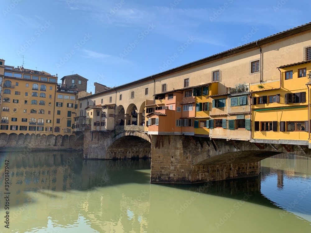 ponte vecchio in Florence on a sunny day