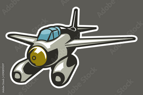 german world war II fighter jet vector illustration