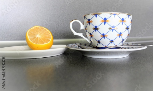 cup of tea with lemon