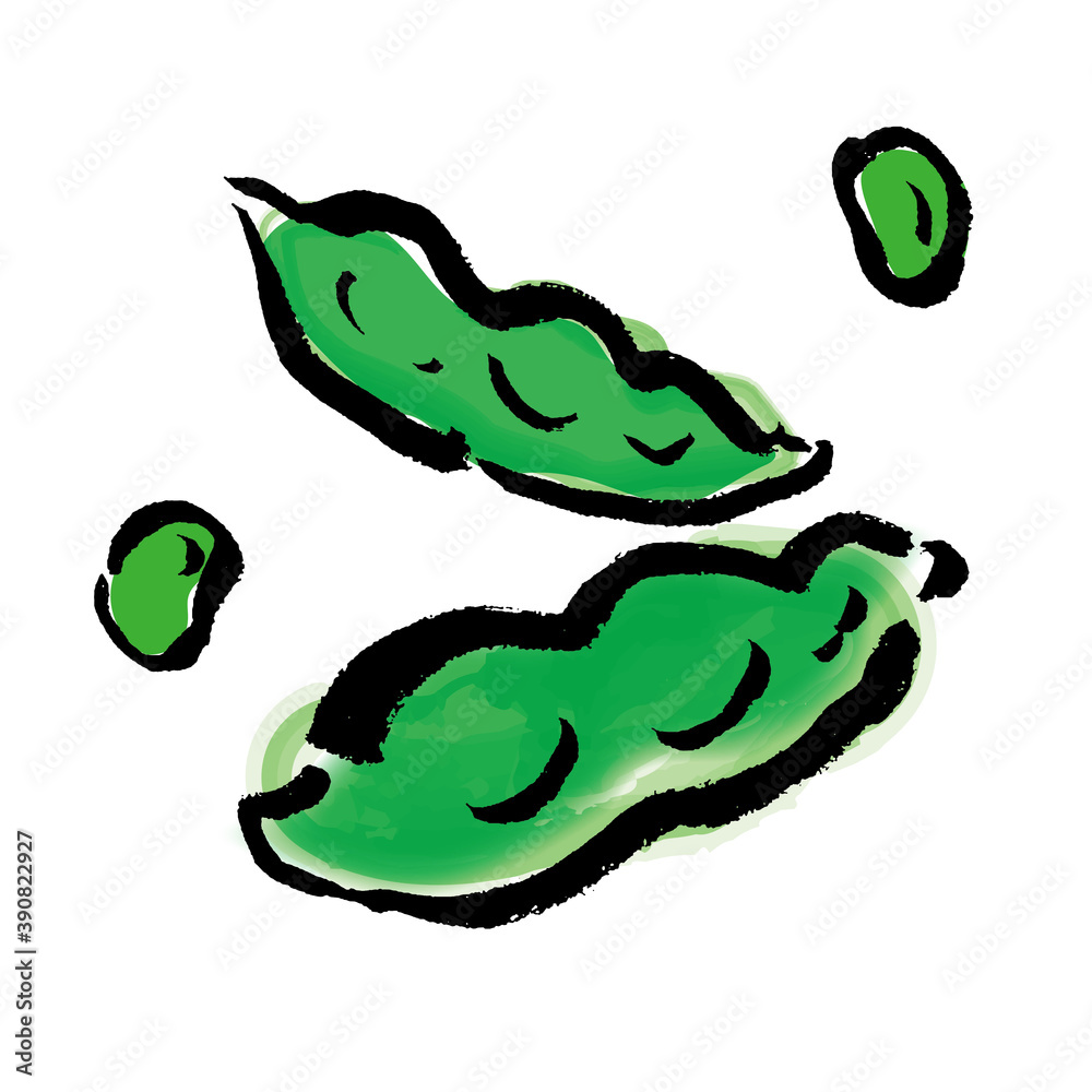 緑色の枝豆のポップなイラスト Stock Vector Adobe Stock
