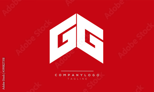 GG initials monogram letter text alphabet logo design
