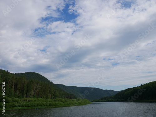 clouds over the river