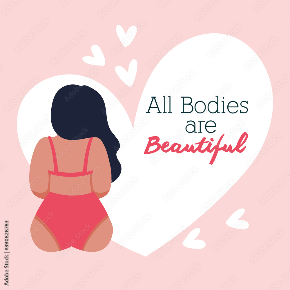 all bodies are beautiful lettering with woman in heart perfectly imperfect all bodies are beautiful lettering with woman in heart perfectly imperfect