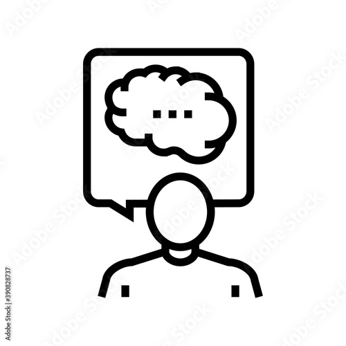 worker knowledge line icon vector. worker knowledge sign. isolated contour symbol black illustration