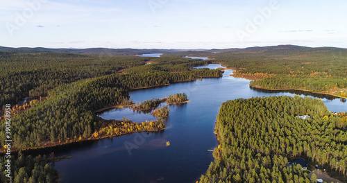 Arctic Lake Sotkajarvi in Lapland photo