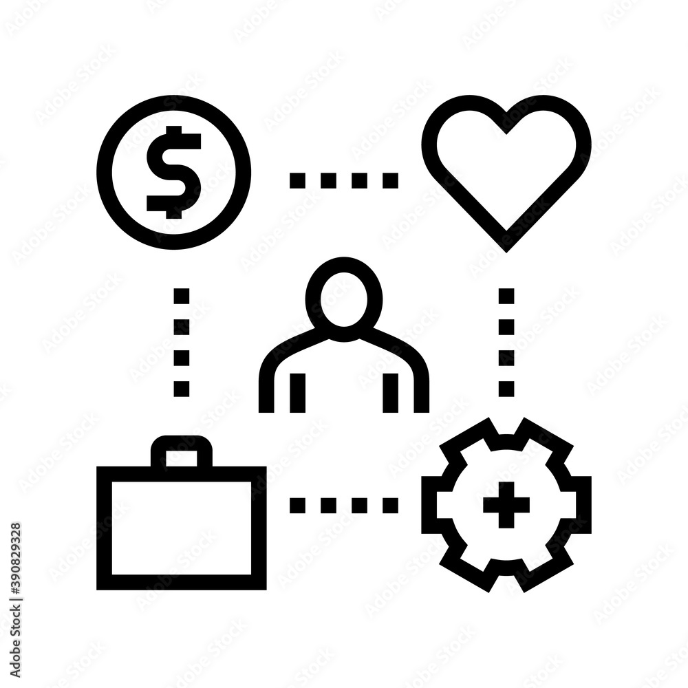 working process, love and pay for work line icon vector. working process, love and pay for work sign. isolated contour symbol black illustration working process, love and pay for work line icon vector. working process, love and pay for work sign. isolated contour symbol black illustration