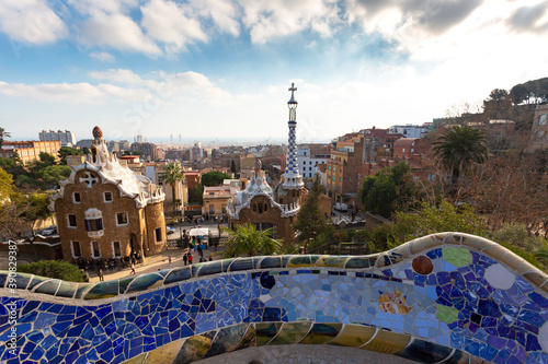 View from Gaudi park in Barcelona