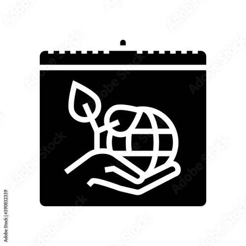 world environment day glyph icon vector. world environment day sign. isolated contour symbol black illustration