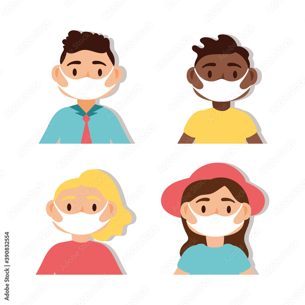 group of people wearing medical masks group of people wearing medical masks