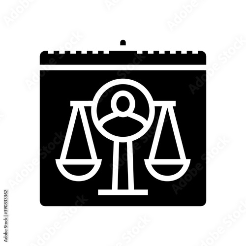 human rights day glyph icon vector. human rights day sign. isolated contour symbol black illustration