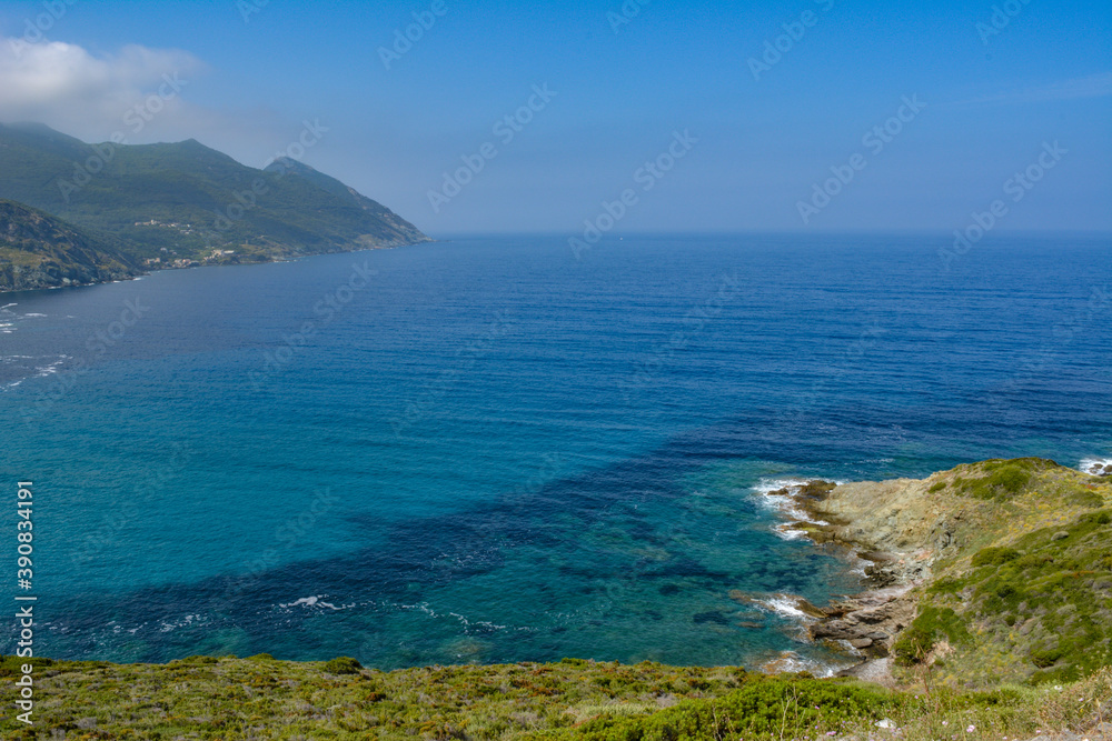 Cap Corse western coastline. Corsica, France