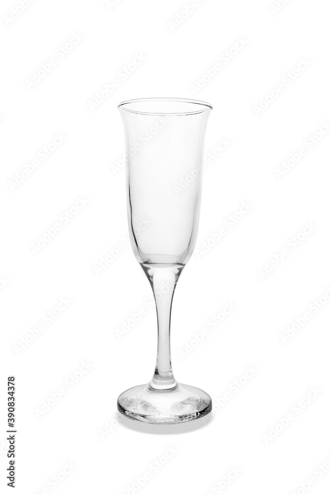 Empty transparent glass goblet isolated on white background Empty transparent glass goblet isolated on white background