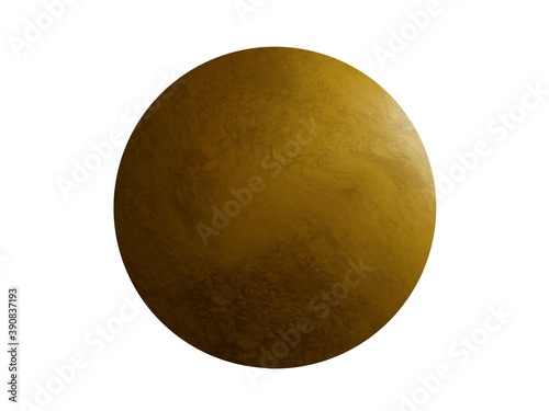 A moon or a brown planet with an arid surface.  Illustrations created on tablets, used for illustration or clip art and symbols.