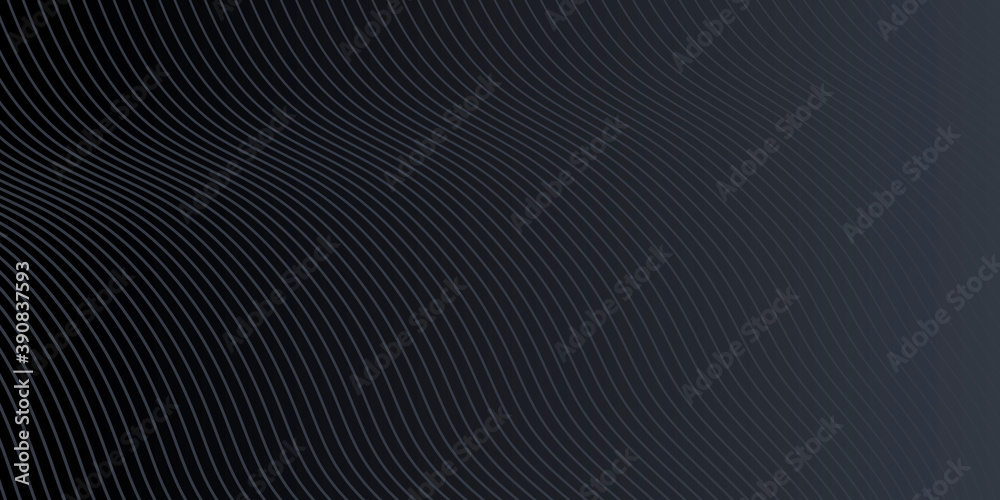 Simple black curve wavy lines abstract presentation background