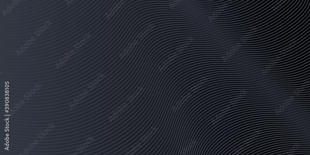 Simple black wavy line abstract background