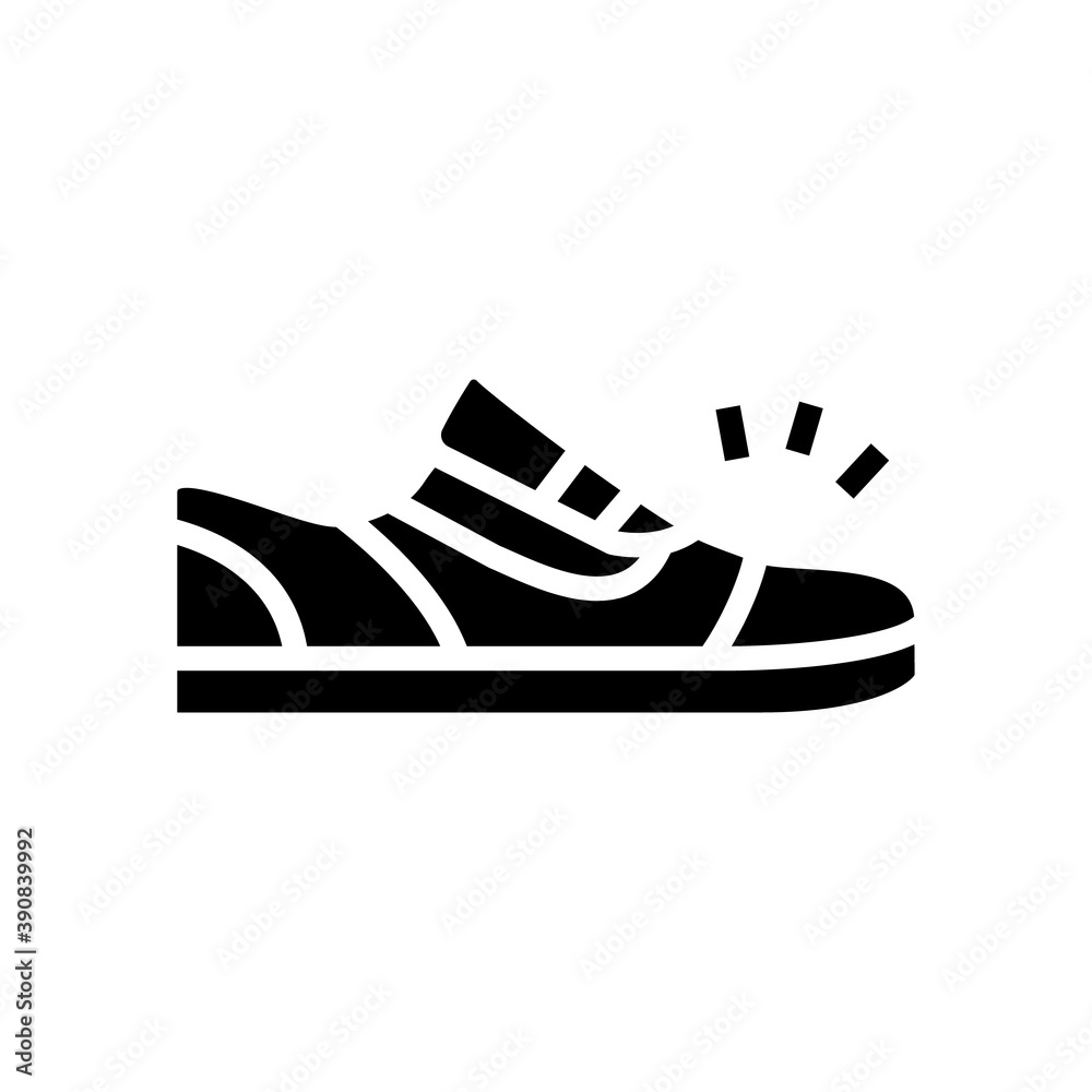 sneaker shoes glyph icon vector. sneaker shoes sign. isolated contour symbol black illustration sneaker shoes glyph icon vector. sneaker shoes sign. isolated contour symbol black illustration
