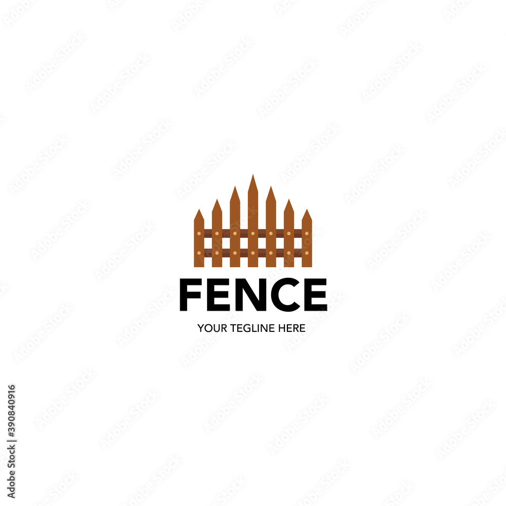 minimalist vintage fence logo vector illustration design Stock Vector ...