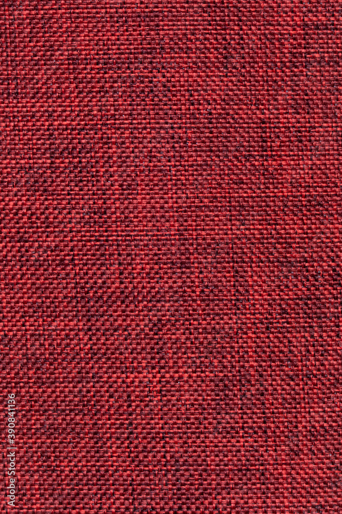 Dark red fabric texture, textile backgrounds. Abstract cloth pattern, thread weave. Structure of threads. Coarse cotton linen surface. Dark red fabric texture, textile backgrounds. Abstract cloth pattern, thread weave. Structure of threads. Coarse cotton linen surface.