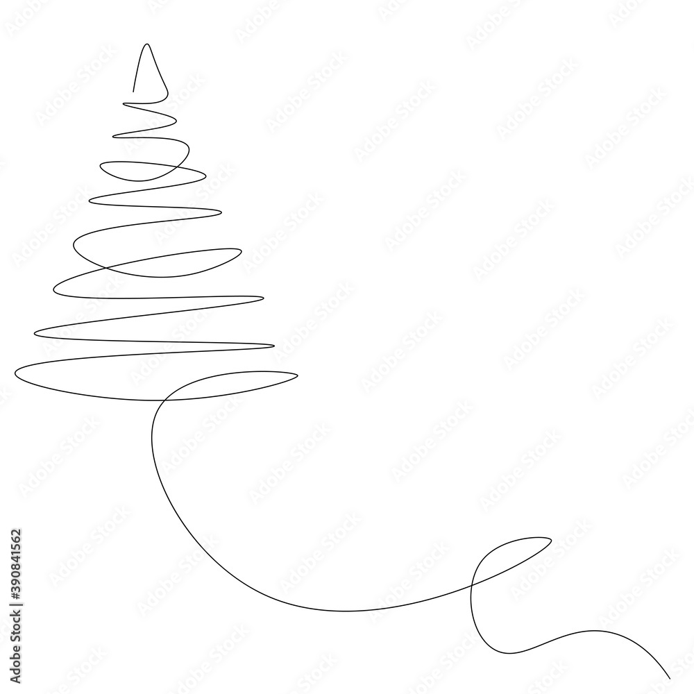 Christmas tree silhouette. Vector illustration Christmas tree silhouette. Vector illustration