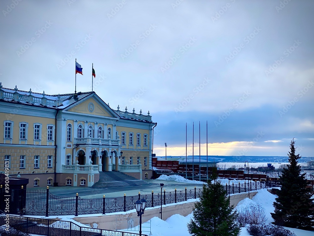 Naklejka premium the palace in the snow