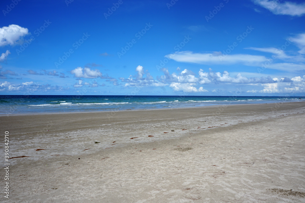 Beach with clear blue skies at Rayong Beach at Rayong Beach, Thailand. Beach with clear blue skies at Rayong Beach at Rayong Beach, Thailand.