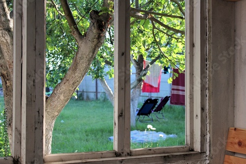 Wallpaper Mural View of the garden from the window of the village house Torontodigital.ca