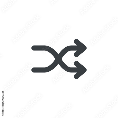Black and white isolated illustration of arrow