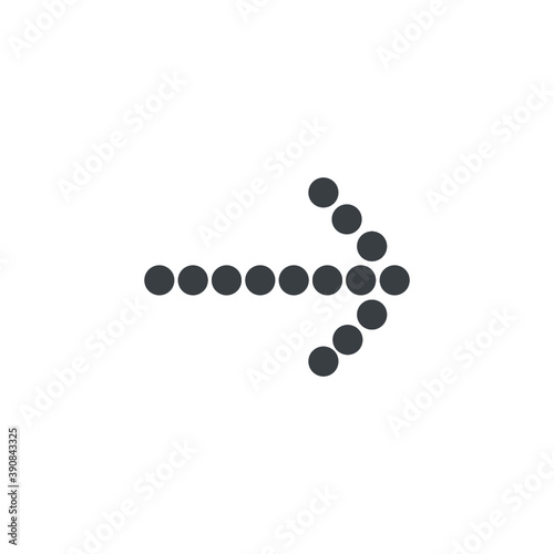 Black and white isolated illustration of arrow