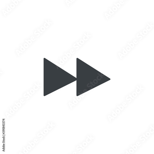 Free Download Black and white isolated illustration of fast forwards icon - GFXLoad