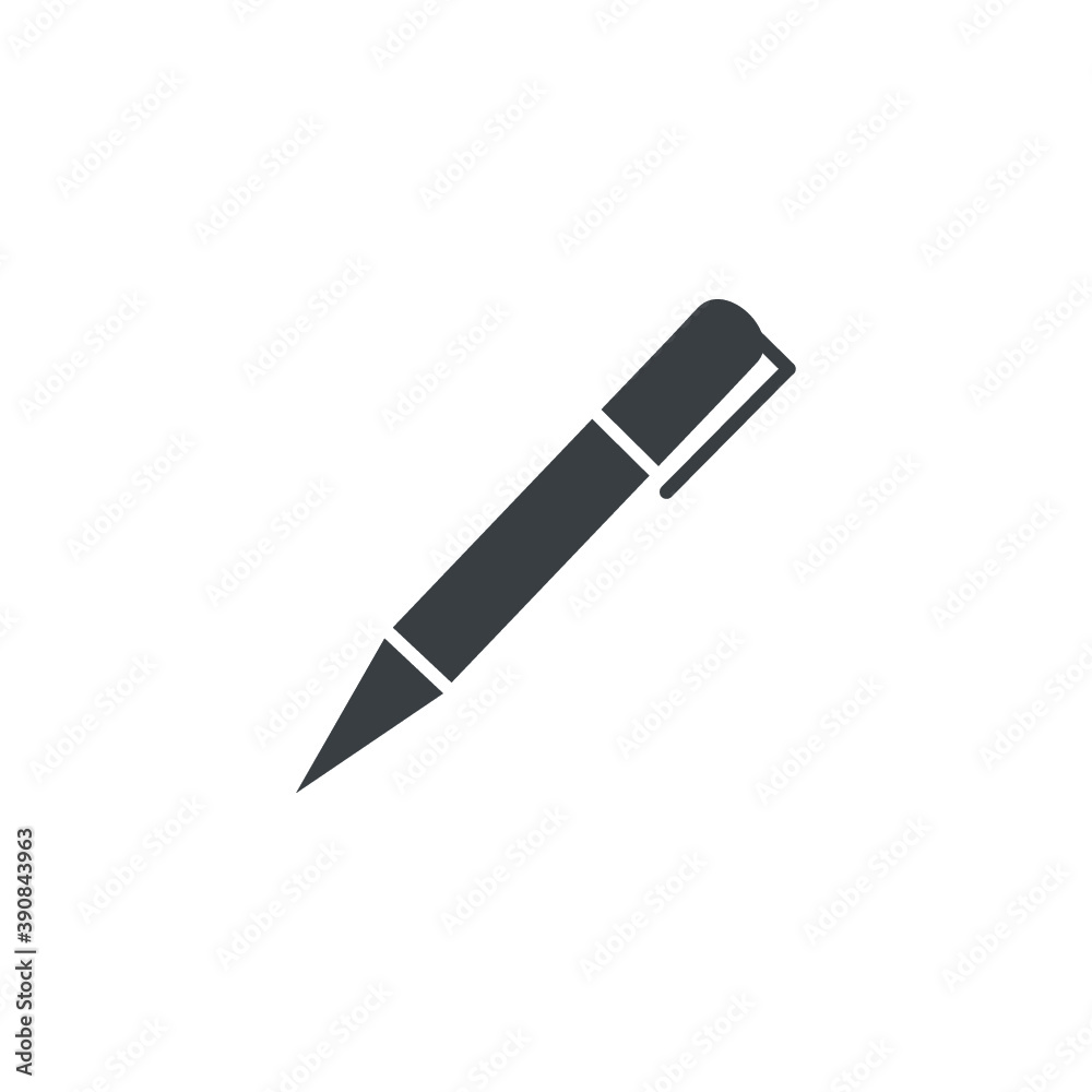 pen isolated on white icon pen isolated on white icon