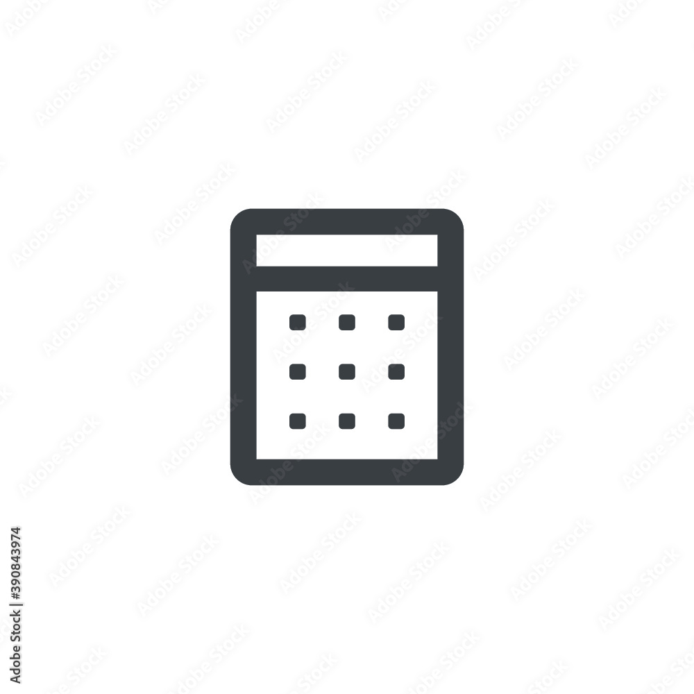 calculator isolated on white background icon calculator isolated on white background icon