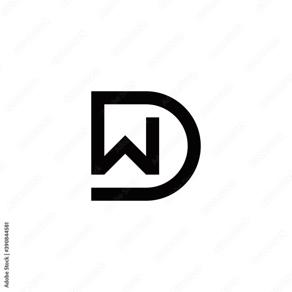 d w dw wd initial logo design vector graphic idea creative d w dw wd initial logo design vector graphic idea creative