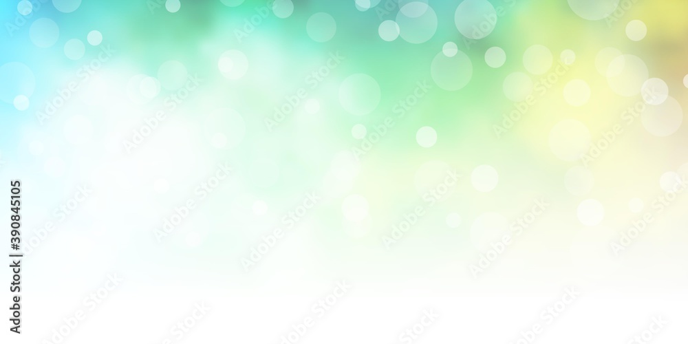 Light Blue, Green vector background with circles. Light Blue, Green vector background with circles.