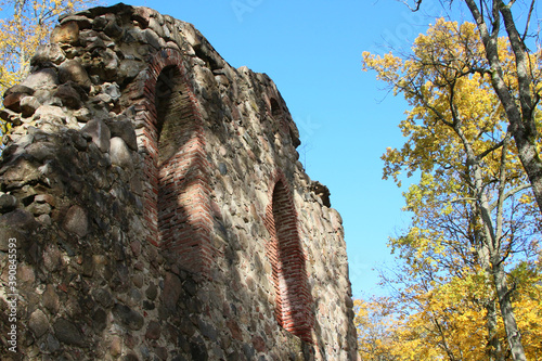 remains of the fortress in the park