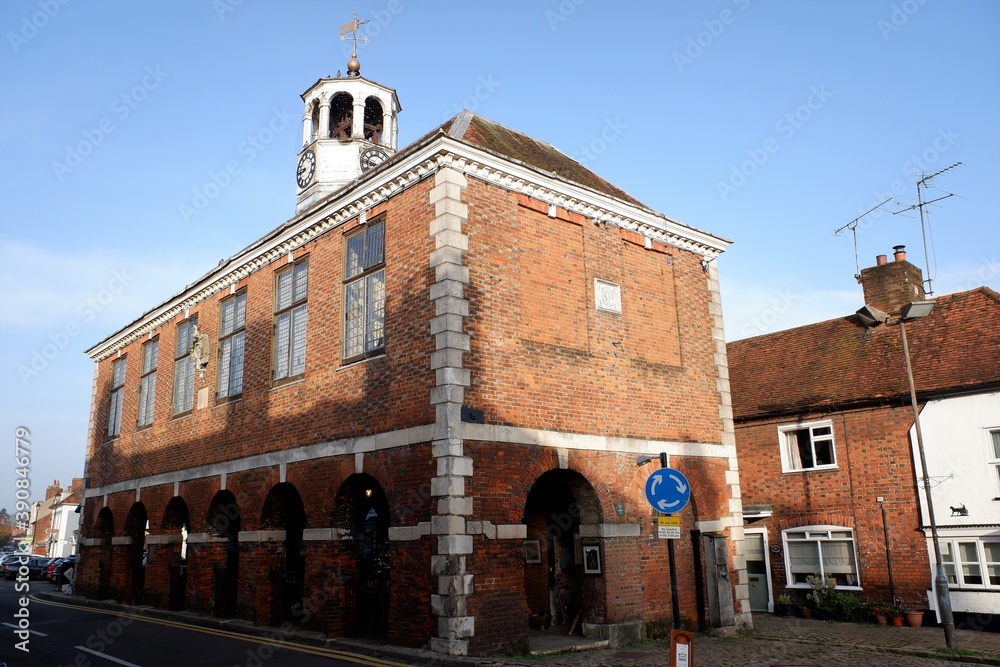 Old Amersham Market Hall dating from the 17th century in Amersham, Buckinghamshire