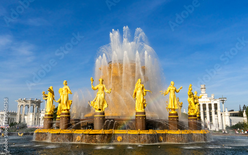 Fountain VDNKh in Moscow photo