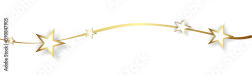 Gold Welle Wellen Stern Sterne Band Banner 