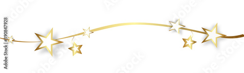 Gold Welle Stern Sterne Wellen Band Banner 