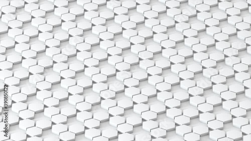 Interlocking Black Hexagonal Tiles Loop