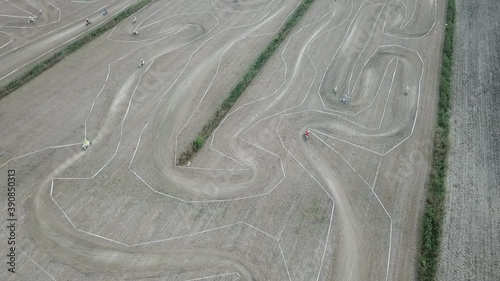 Aerial shot of a motocross track 2 photo
